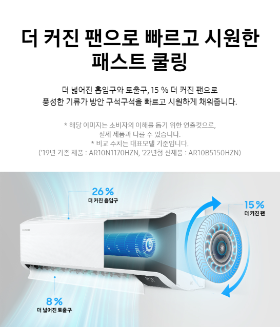 삼성 벽걸이 에어컨 AR07B5150HZS